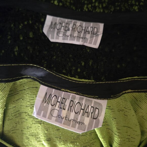 Vintage Layered Mesh Top Green Black  2 Piece Size L Fairy Grunge Avant Garde - Picture 11 of 11